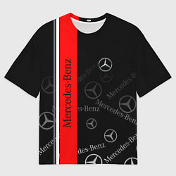 Футболка оверсайз мужская Mercedes Паттерн, цвет: 3D-принт