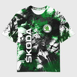 Футболка оверсайз мужская Skoda Sport Style Шкода, цвет: 3D-принт