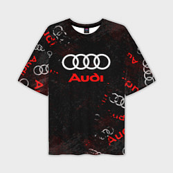 Футболка оверсайз мужская AUDI АУДИ SPORT Паттерн, цвет: 3D-принт