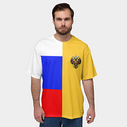Футболка оверсайз мужская Имперское знамя ТРИКОЛОР, цвет: 3D-принт — фото 2