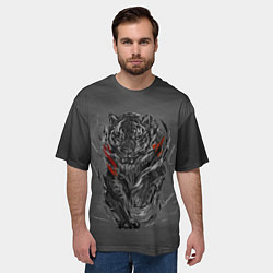 Футболка оверсайз мужская Tiger animal, цвет: 3D-принт — фото 2
