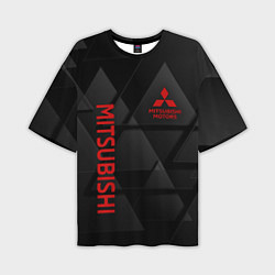 Мужская футболка оверсайз Mitsubishi Геометрия треугольники