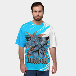 Футболка оверсайз мужская Dragon!, цвет: 3D-принт — фото 2