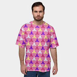 Футболка оверсайз мужская Йога - Yoga, цвет: 3D-принт — фото 2