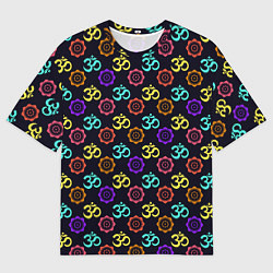 Футболка оверсайз мужская Мантра - ОМ, цвет: 3D-принт