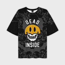 Мужская футболка оверсайз Dead inside - мертвый внутри