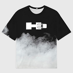 Футболка оверсайз мужская Hummer дым, цвет: 3D-принт
