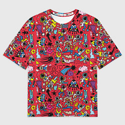 Мужская футболка оверсайз Много космоса