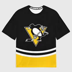 Футболка оверсайз мужская Pittsburgh Penguins Питтсбург Пингвинз, цвет: 3D-принт