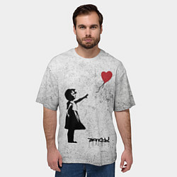 Футболка оверсайз мужская Бэнкси Всегда есть надежда There is Always Hope Ba, цвет: 3D-принт — фото 2