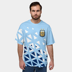 Футболка оверсайз мужская Сборная Аргентины футбол, цвет: 3D-принт — фото 2