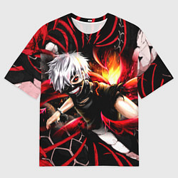 Футболка оверсайз мужская Tokyo Ghoul Токийский Гуль Red Snake, цвет: 3D-принт