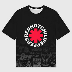 Мужская футболка оверсайз Red Hot Chili Peppers Логотипы рок групп
