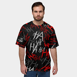 Футболка оверсайз мужская HA HA HA, цвет: 3D-принт — фото 2