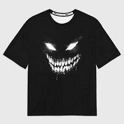 Футболка оверсайз мужская Неоновое лицо монстра, цвет: 3D-принт