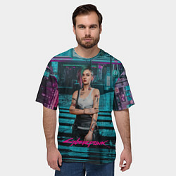 Футболка оверсайз мужская Джуди сyberpunk2077, цвет: 3D-принт — фото 2