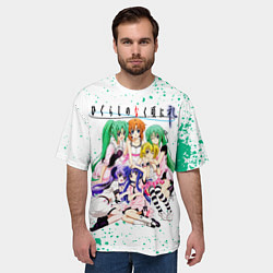 Футболка оверсайз мужская Когда плачут цикады: Карма, персонажи, цвет: 3D-принт — фото 2