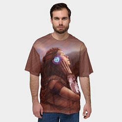 Футболка оверсайз мужская Aloy from Horizon, цвет: 3D-принт — фото 2