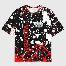 Футболка оверсайз мужская Toyota тойота брызги красок, цвет: 3D-принт