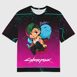 Футболка оверсайз мужская Judy art cyberpunk2077, цвет: 3D-принт