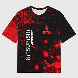 Футболка оверсайз мужская MITSUBISHI Mitsubishi Autosport, цвет: 3D-принт