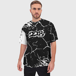 Футболка оверсайз мужская 228 rap трещины, цвет: 3D-принт — фото 2