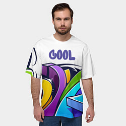 Футболка оверсайз мужская Уличное граффити!, цвет: 3D-принт — фото 2