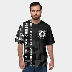 Футболка оверсайз мужская ЧЕЛСИ Милитари, цвет: 3D-принт — фото 2