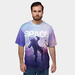 Футболка оверсайз мужская Space walk, цвет: 3D-принт — фото 2