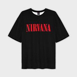 Мужская футболка оверсайз Nirvana in Red