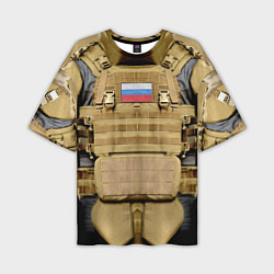 Мужская футболка оверсайз Бронежилет- армия России