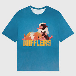 Футболка оверсайз мужская Фантастические Твари Nifflers, цвет: 3D-принт