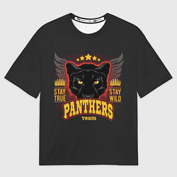 Футболка оверсайз мужская ПАНТЕРА PANTHERS, цвет: 3D-принт