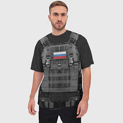 Футболка оверсайз мужская Бронежилет армии России, цвет: 3D-принт — фото 2