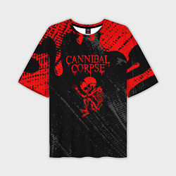 Футболка оверсайз мужская Cannibal corpse потеки крови, цвет: 3D-принт
