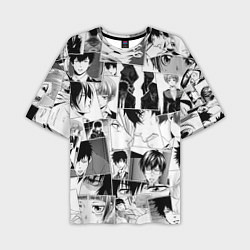 Футболка оверсайз мужская Psycho Pass pattern, цвет: 3D-принт