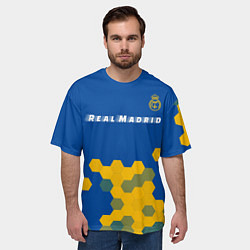 Футболка оверсайз мужская РЕАЛ МАДРИД Real Madrid Графика, цвет: 3D-принт — фото 2
