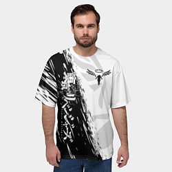 Футболка оверсайз мужская WALHALLA TEAM LOGO BLACK ТОКИЙСКИЕ МСТИТЕЛИ, цвет: 3D-принт — фото 2