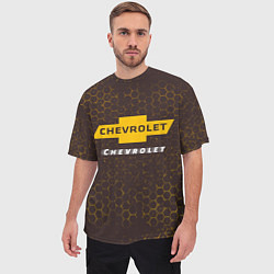 Футболка оверсайз мужская ШЕВРОЛЕ Chevrolet Графика, цвет: 3D-принт — фото 2