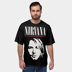 Футболка оверсайз мужская NIRVANA Kurt Cobain, цвет: 3D-принт — фото 2