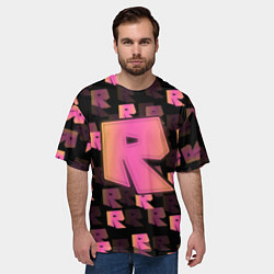 Футболка оверсайз мужская ROBLOX ЛОГО, цвет: 3D-принт — фото 2