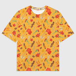 Футболка оверсайз мужская Георгиевская ленточка, Вечный огонь, цветок, медал, цвет: 3D-принт