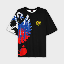 Футболка оверсайз мужская Герб russia, цвет: 3D-принт