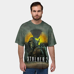 Футболка оверсайз мужская S T A L K E R 2 Heart of Chernobyl Сталкер 2 Сердц, цвет: 3D-принт — фото 2