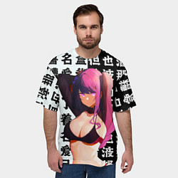Футболка оверсайз мужская Баал в купальнике Шогун Райден Геншин Импакт, цвет: 3D-принт — фото 2