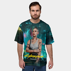 Футболка оверсайз мужская Judy Cyberpunk 2077, цвет: 3D-принт — фото 2