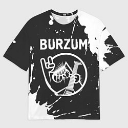 Футболка оверсайз мужская Burzum КОТ Краска, цвет: 3D-принт