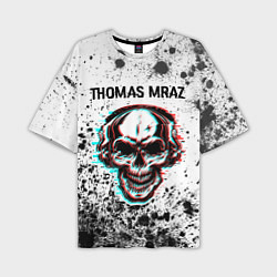 Мужская футболка оверсайз Thomas Mraz - ЧЕРЕП - Краска