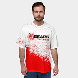 Футболка оверсайз мужская Gears tactics gameplay, цвет: 3D-принт — фото 2