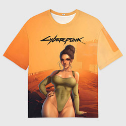 Футболка оверсайз мужская Cyberpunk 2077 Панам арт, цвет: 3D-принт